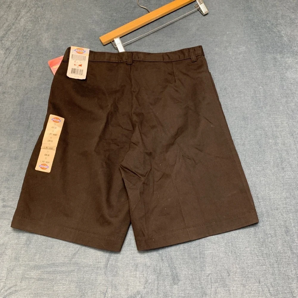 Dickies Shorts Womens 11 Black Cotton Stretch Pockets Outdoor Flat Front Zip Fly